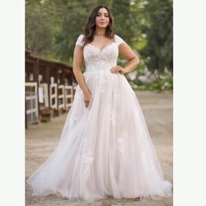 Lillian West Marigold Wedding Dress Plus Size